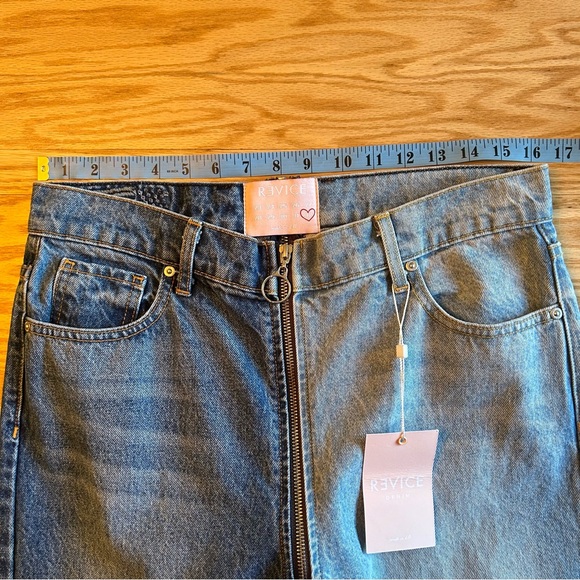 NWT Revice Ying Yang All Around Zipper High Rise Jeans Two Tone 32 - Picture 12 of 14